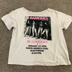 Ramones Concert Shirt Off the Shoulders Tshirt Style